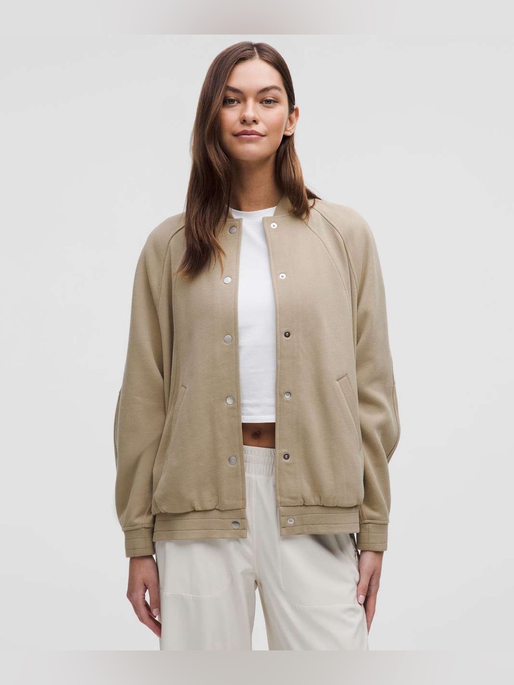 Lululemon Scuba Oversized Collegiate Jacket size M/L Sheer Oak SHOK